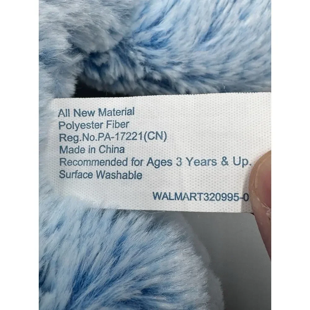Walmart Frosted Blue Bunny Rabbit Plush 10” Stuffed Animal